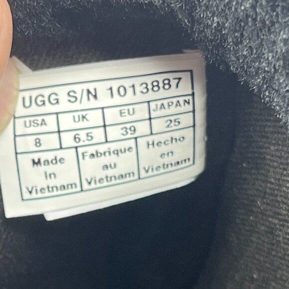 UGG Mischa Wedge Tall Boots black suede 8 women waterproof inside zip EUC - Picture 11 of 11